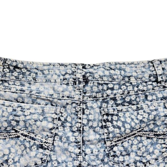 y2k vintage floral low-rise mini shorts - Picture 4 of 5